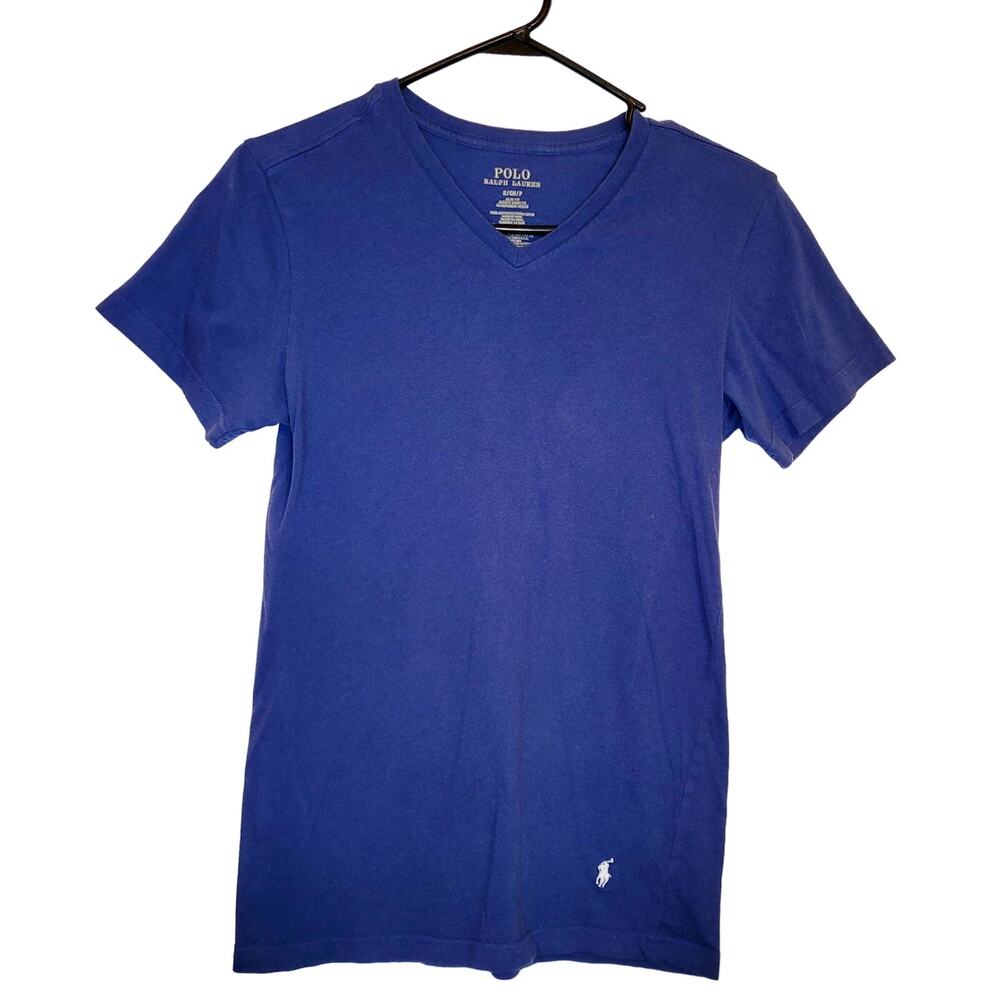Polo Ralph Lauren womens blue vneck cotton short sleeved t-shirt size small